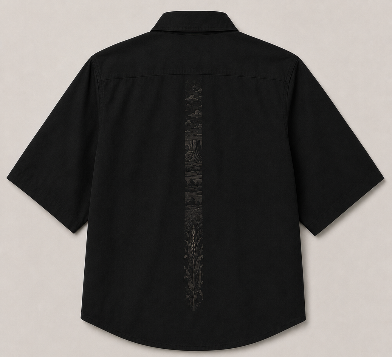Quiet Love Oversize Paradise Cropped Button-Up
